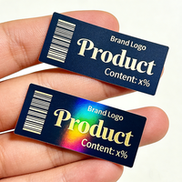 Étiquettes de flacons en vinyle PVC personnalisables de haute qualité 2ml/3ml/5ml, autocollants holographiques résistants à l'eau et à la chaleur, imprimés au laser avec code-barres