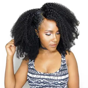 Peruca de renda completa, 130% densidade de cabelo humano remy natural renda afro encaracolado fabricantes