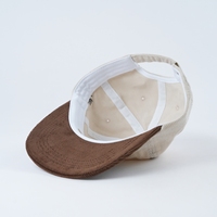 Kustom kualitas tinggi 6 panel topi Corduroy bordir Logo topi tidak terstruktur Snapback topi