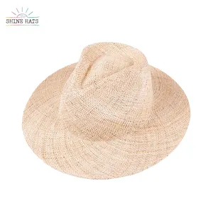 Shinehats 2024 OEM lujo verano fabricantes sombreros chapeau Femme señoras mujeres hecho a mano ala ancha Panamá sombrero de paja