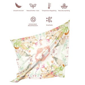 14Mm Lụa <span class=keywords><strong>Twill</strong></span> Vải 100% Dâu Lụa Vuông Khăn Tùy Chỉnh In Ấn Cho Phụ Nữ - Product Image 2