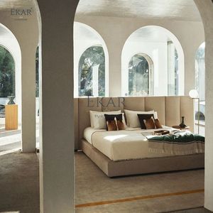 เตียงนอนดีไซน์ทันสมัย หน้าจอกว้าง โครงไม้ ดีไซน์เรียบหรู สไตล์ความสะดวกสบายสูงสุดสำหรับห้องนอน มีให้เลือกขนาดควีน คิง และดับเบิ้ล พร้อมฟังก์ชั่นจัดเก็บ - Product Image 3