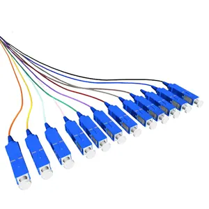 SC/UPC Fiber Optical Patch Cord 1.5m Fanout Pigtail for FTTH Network Use LC Connector Simplex SM Pigtails