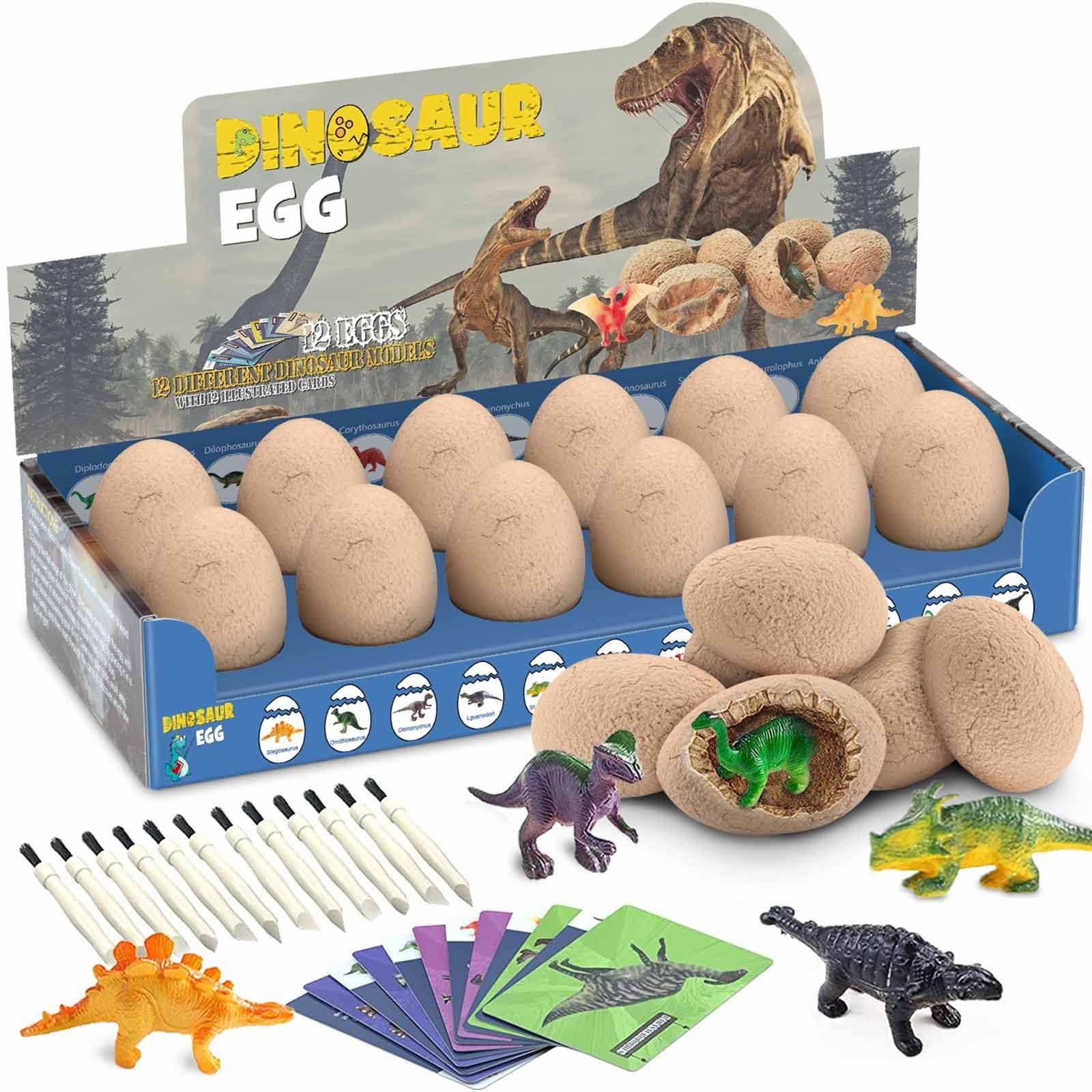 Dinosaure Oeuf 12 œufs De Dinosaure à Creuser Powerking - Kit Dinosaure Oeuf 12 œufs De Dinosaure à Creuser Powerking - Kit