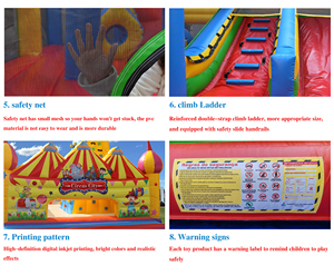 <strong>Inflatable</strong> Bouncy Castle Bouncer Castle <strong>Inflatable</strong> Jumper Blow up Bounce House Party <strong>Jump</strong> Bouncing Combo Slide for Kids - Product Image 5