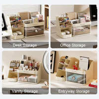 Organisateur de bureau UFORU grande capacité, boîte de rangement en plastique pour fournitures de bureau avec plusieurs compartiments et tiroir