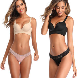 セクシーな無地のコットンシースルーレース下着肌にやさしい通気性のある低層の女性のひも - Product Image 5