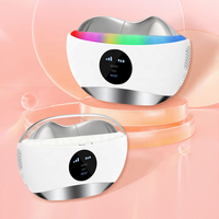 Masseur facial EMS Gua Sha avec vibration chauffante, micro-courant et modes de soin multicolores pour les soins de la peau à domicile