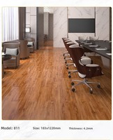 Revêtement de sol SPC (Stone-Plastic Composite) à clipser, pour usage domestique, 5 mm, style carrelage, pose directe, imperméable, antidérapant, ignifuge, moderne