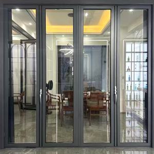 Porte extérieure pliante haut de gamme en aluminium avec double vitrage trempé, résistante aux intempéries, insonorisée, longue durée de vie pour - Product Image 3