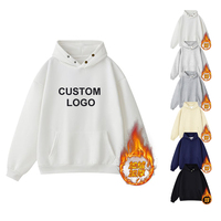 Sweat à capuche épais en coton éponge français brodé graphique personnalisé surdimensionné 420 grammes sweats en molleton pour l'hiver à capuche