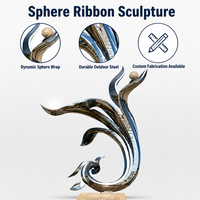 Grande sculpture florale abstraite en acier inoxydable poli miroir, pétales épanouis, art floral métallique, pour place publique, fabrication sur mesure