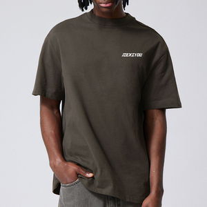 T-shirt conçu en coton biologique de qualité supérieure imprimé surdimensionné Cropped <span class=keywords><strong>Essentials</strong></span> col haut à manches courtes t-shirts pour hommes - Product Image 1