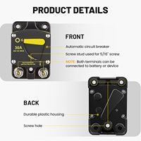 Interruptor de Reinicio Manual de 60A, Disyuntor BS6060 DC 12-48V para Audio de Auto, RV, Marino, Barco, Camión, Batería Electrónica, Solar