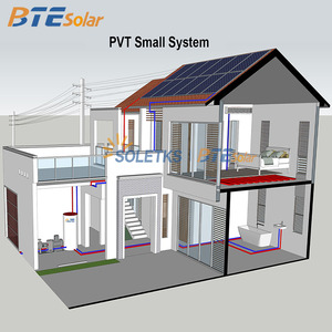 Panneaux solaires photovoltaïques thermiques hybrides triple puissance 580 W, 450 W, système de panneaux solaires hybrides photovoltaïques thermiques, collecteur solaire hybride photovoltaïque thermique 450 - Product Image 5