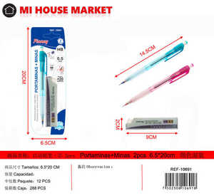Matita automatica Plumy 0,5 mm con mina HB e ricariche per uso scolastico e d'ufficio - Product Image 3