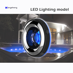 Jets directionnels de spa de jardin en acier inoxydable PVC 3,5 pouces LED - Combinaison de spa portable, buses 120 jets, contrôle GECKO pour jacuzzi - Product Image 2
