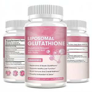 Mendukung OEM kualitas tinggi antioksidan liposom <span class=keywords><strong>Glutathione</strong></span> kapsul pemutih Vitamin C pil pemutih dan pemutih wajah - Product Image 1