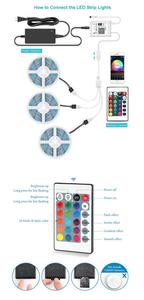 12V Kit Completo 5m 10m 30d/M Control Remoto Smd 5050 Rgb Flexible Bluetoothled Tv Retroiluminación <span class=keywords><strong>Tira</strong></span> De <span class=keywords><strong>Led</strong></span> Cinta <span class=keywords><strong>Tira</strong></span> De Luces - Product Image 3