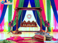 Plus joli décor Mehndi extérieur balançoire Jhula balançoire de mariage Mehendi décor à la maison belle balançoire Jhula pour Teej célébration USA