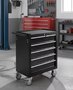 Gabinete de Herramientas Metálico Negro de 7 Cajones, Caja de Herramientas con Ruedas <span class=keywords><strong>para</strong></span> Garaje - Product Image 2