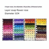 Coffret Cadeau Fleur de Savon Rose à Trois Niveaux pour la Fête des Enseignants, Bouquet de Fleurs Artificielles Standardisées de Chine