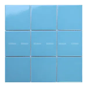 Interior design cucina backsplash bagno 4x4 piazza ceramica mattonelle di mosaico blu prezzo