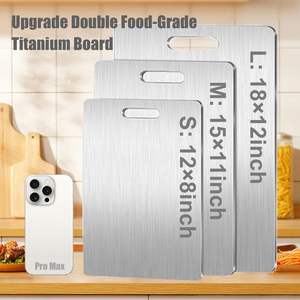 食器洗い機安全ステンレスノンスティックチョッピングタイマ小型ピュア100% 医療グレード2チタンキッチン用カッティングボード - Product Image 6