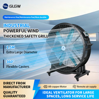 Ventilateur sur pied industriel HVLS silencieux et oscillant de 1,5 m, 220 V, pour salle de sport, à grande vitesse et portatif