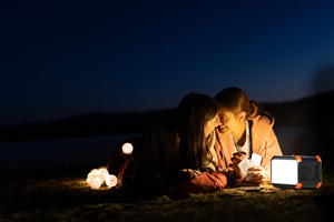 2026 Portable Power Station 150Wh With 300W AC Outlet Solar <b>Wireless</b> Charger Camping LED <b>Light</b> for Outdoor Use - Product Image 5