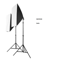 Kit d'éclairage photo et vidéo pour studio, boîte à lumière douce 50x70cm, éclairage LED avec trépied de 2,1m pour la photographie professionnelle