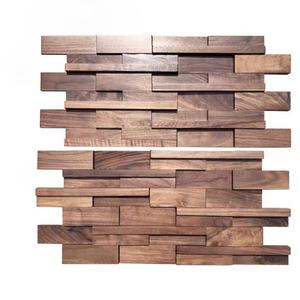 Moderno noce nero piccoli <span class=keywords><strong>pannelli</strong></span> quadrati in <span class=keywords><strong>legno</strong></span> massello divano decorazione parete 3D mosaico strisce <span class=keywords><strong>di</strong></span> <span class=keywords><strong>legno</strong></span> modanature pannello del soffitto - Product Image 3