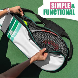 Muestra gratuita de bolsa de bádminton, bolsa de tenis, bolsa deportiva con compartimento independiente para zapatos, separación de seco y húmedo, mochila de entrenamiento al aire libre - Product Image 5
