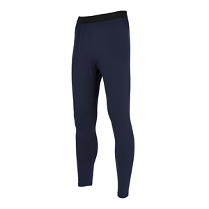 Leggings de compression pleine longueur pour hommes, bleu marine uni, taille élastique, en Spandex et Nylon, vêtements de sport - Product Image 1