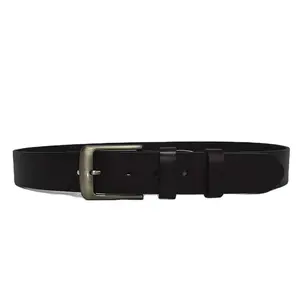 Custom Classic Design Black Genuine Leather Waist Belt For Mens