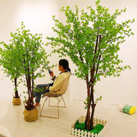 Árbol Artificial de Magnolia de Gran Tamaño, Estilo Japonés, con Campanas Colgantes Realistas, para Decoración de Interiores, Inspirado en Celebridades de Internet
