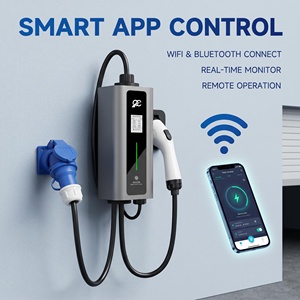 Estación de Carga Portátil con Pantalla y Corriente Ajustable de 32A, Cargador Portátil para Vehículos Eléctricos de 7kw - Product Image 2