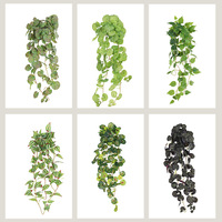 Vigne artificielle en plastique, fausse verdure, décoration murale, drapage de plafond, Cryptomeria, longue vigne, décoration intérieure, plantes artificielles