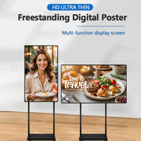 Pantalla Digital Publicitaria de Alta Luminosidad (2000 Nits) con Soporte de Piso, Android 55 LCD, Señalización OEM