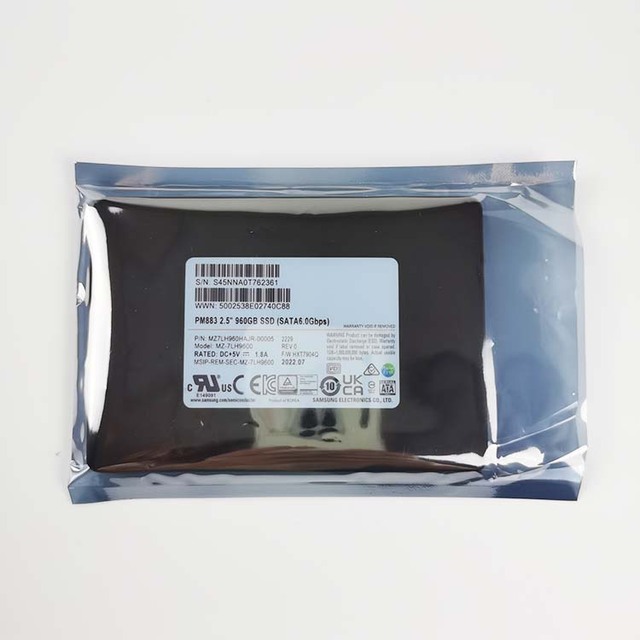 Enterprise-Level PM883 2.5 Inch SATA Server SSD New 240GB 480GB 960GB 1.92TB 3.84TB 7.68TB Internal Storage Options
