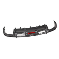 Difusor Trasero de Fibra de Carbono Real para Audi A6 S6 C7.5, Alerón con Luces LED para A6 S6 C7.5 2015 2016 2017 2018