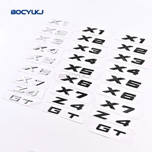 โครเมียมสีเงินเงาสีดำ X1X2X3X4X5X6X7 Z4 GT ABS ตัวเลข ตัวอักษร ตราสัญลักษณ์ สำหรับ BMW ซีรีส์ E63 E64 F06 F12 F13 G32 - Product Image 1