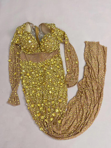 ชุดเดรสยาวสำหรับงานปาร์ตี้ผู้หญิง รุ่น Novance Y3705-E ดีไซน์หรูหราสำหรับงานกลางคืน ชุดราตรีสีทองสำหรับผู้หญิง ชุดแต่งงานสำหรับผู้หญิง ไซส์พลัส - Product Image 5