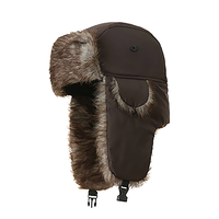 Venta al por mayor personalizado mujeres hombres a prueba de viento cálido ruso nieve aviador trampero Ushanka sombrero con orejeras