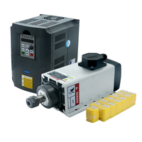 Kit moteur de broche carré refroidi par air 4,5 kW 220 V avec meilleur variateur de fréquence (VFD) ER32 pour routeur CNC et machine de fraisage
