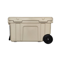 Lldpe 55qt/75qt haute Performance coffre à glace à roues refroidisseur de Camping robuste pour le stockage de la bière pêche boîte de refroidissement rotomoulée