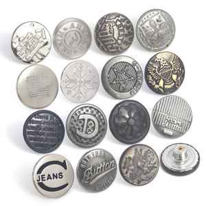 KUNSHUO Bouton Usine Logo Personnalisé Argent Denim Acier Inoxydable Fer Laiton Jean Bouton et Rivets Boutons Métalliques pour Vêtements - Product Image 4