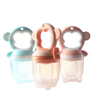 Trái cây trung chuyển núm vú Silicone bé trung chuyển Teether cho trẻ sơ sinh mọc răng đồ chơi cho 6 tháng BPA Free với Pouch Bìa