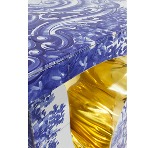 Portugal Design Hand-Painted Tiles Modern Design T Shape Luxury Living Room <b>Console</b> <b>Table</b> BOCAS-CON-02-LAPIAZ Portugal Design Ha - Product Image 5