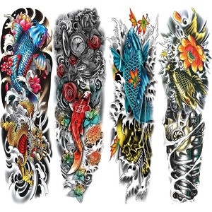 Hadiyah belleza brazo completo tatuajes temporales <span class=keywords><strong>manga</strong></span> para hombres mujeres tatuajes realistas Guerrero León Tigre flor <span class=keywords><strong>tatuaje</strong></span> pegatina - Product Image 3